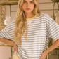 Blu Pepper - Striped Color Block Tee|567