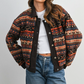 Buttermelon - Patterned Button-Front Fleece Jacket|232