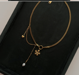 Willow Necklace - 18K PVD Gold Plating|1429