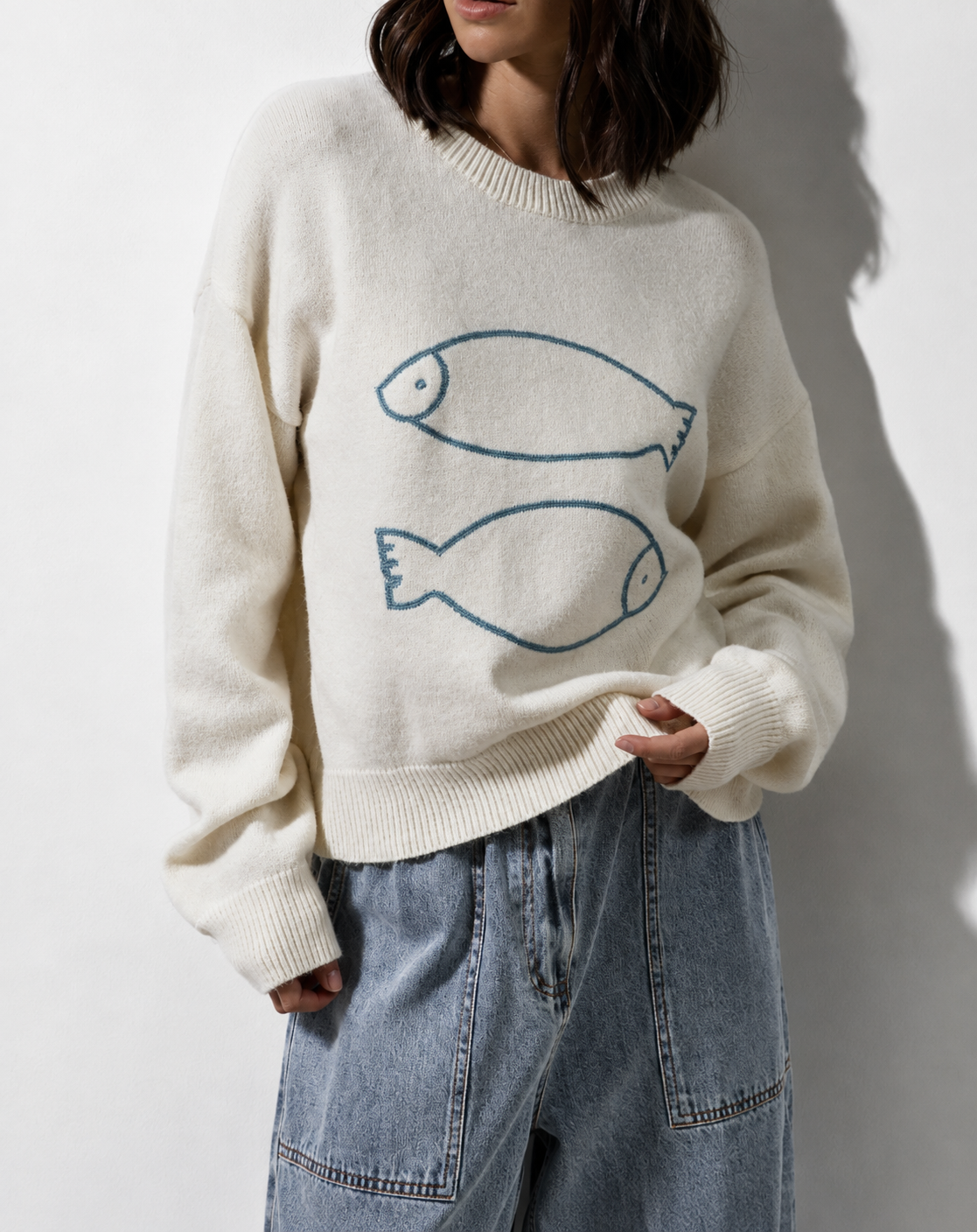 So Me - Loose Fit Fish Sweater
