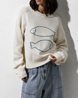 So Me - Loose Fit Fish Sweater