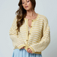 Blu Pepper -  Textured Button Up Sweater|578