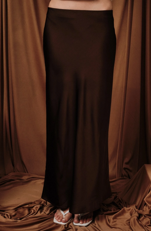 Sunday Edition - Bias Satin Midi Skirt|3