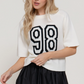 Active Basic - Short Sleeve Lettering Knit Top|403