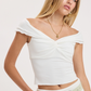Sky To Moon - Overfold Cap Sleeve Top|478