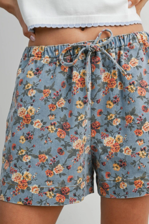 Buttermelon - Women's Floral Drawstring Shorts|277
