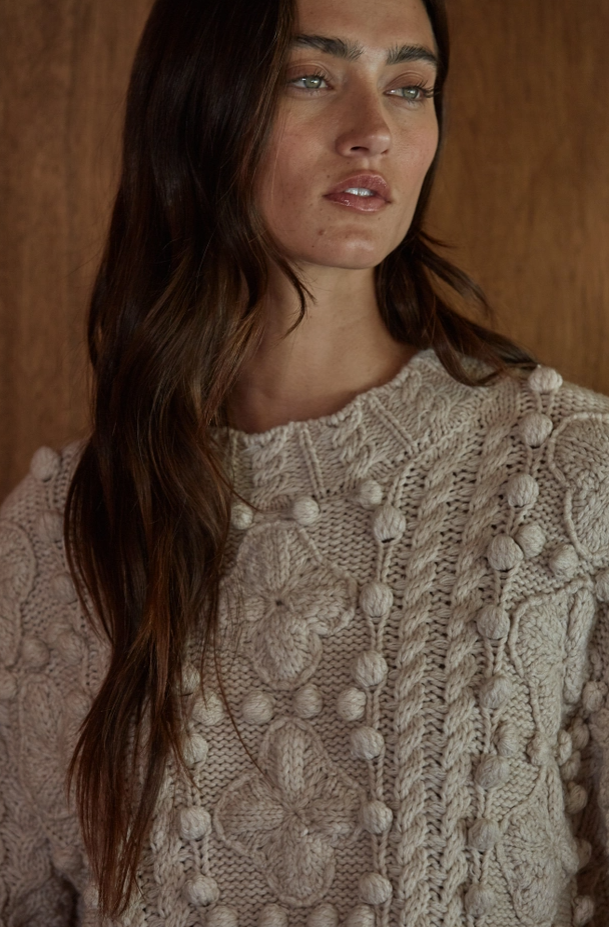 By Together - Knit Sweater Cable Knit Pullover|571