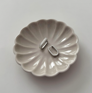 Small Ray Ribbed 2.0 Earrings - Silver|2197
