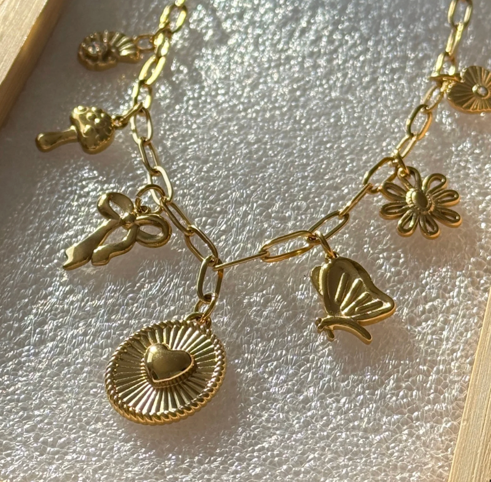 Sweetheart Charm Necklace -18K PVD Gold Plating|2870