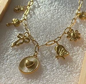 Sweetheart Charm Necklace -18K PVD Gold Plating|2870