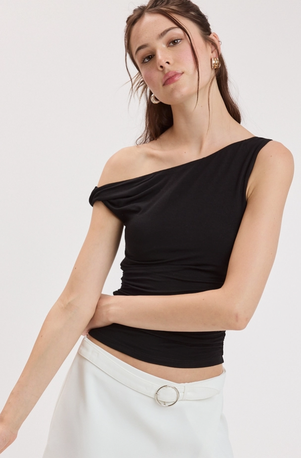 Sky To Moon - Asymmetric One-Shoulder Top|459