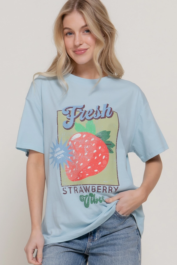 Active Basic - Short Sleeve Strawberry Tee|397