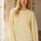 Blu Pepper - Raw Rolled Edge Henley Top|548