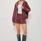 Pretty Garbage - Roxy Micro Grid Nylon Track Jacket|3622