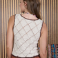 Blu Pepper - Crochet Front Tie Vest|524