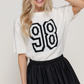 Active Basic - Short Sleeve Lettering Knit Top|404