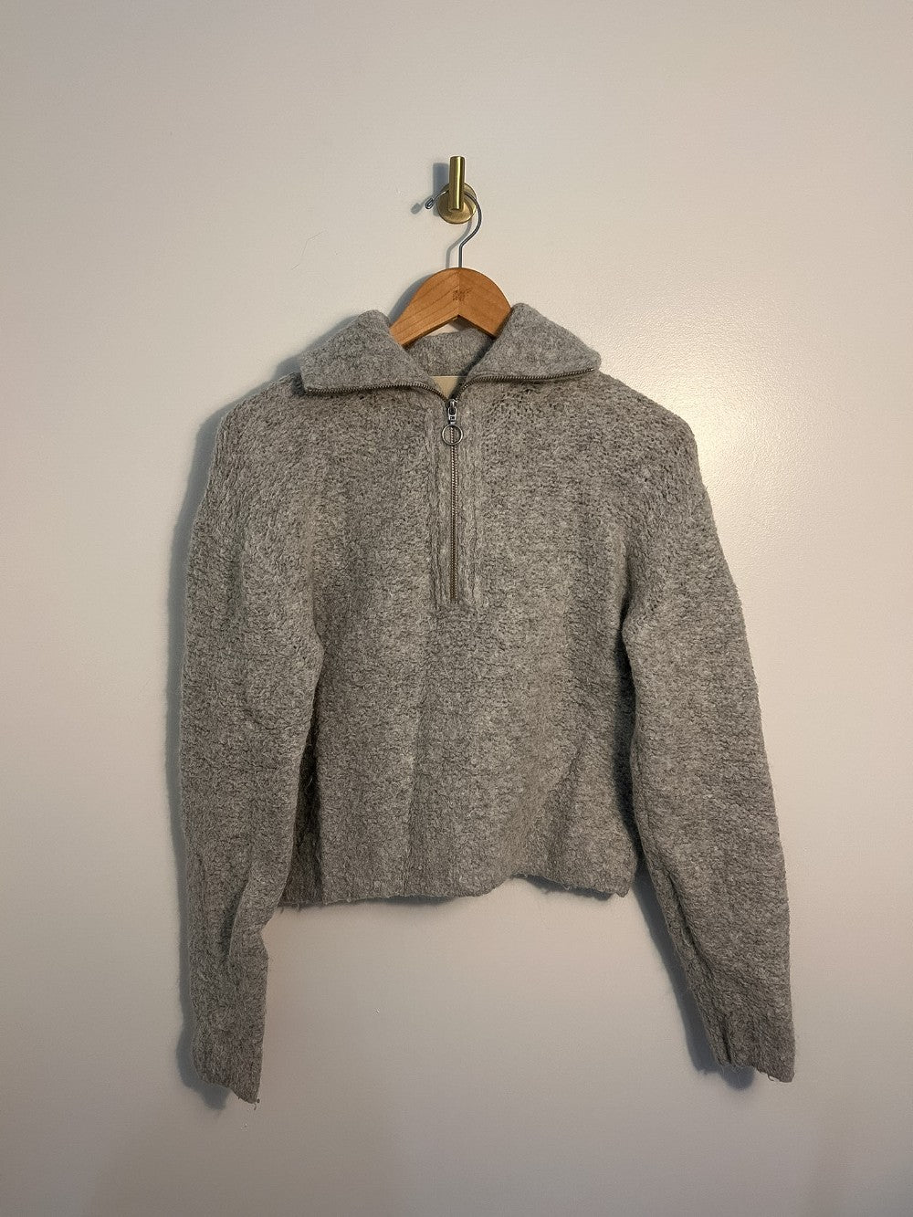 Wilfred Quarter-Zip Knit Sweater Medium|2207