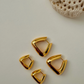 Pyramid Earrings - Small  18k gold plated brass|2184