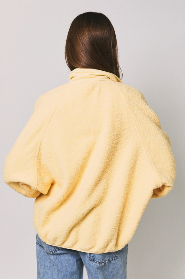 Le Lis - Oversized Sherpa Fleece Snap Front Pocket Jacket|3685