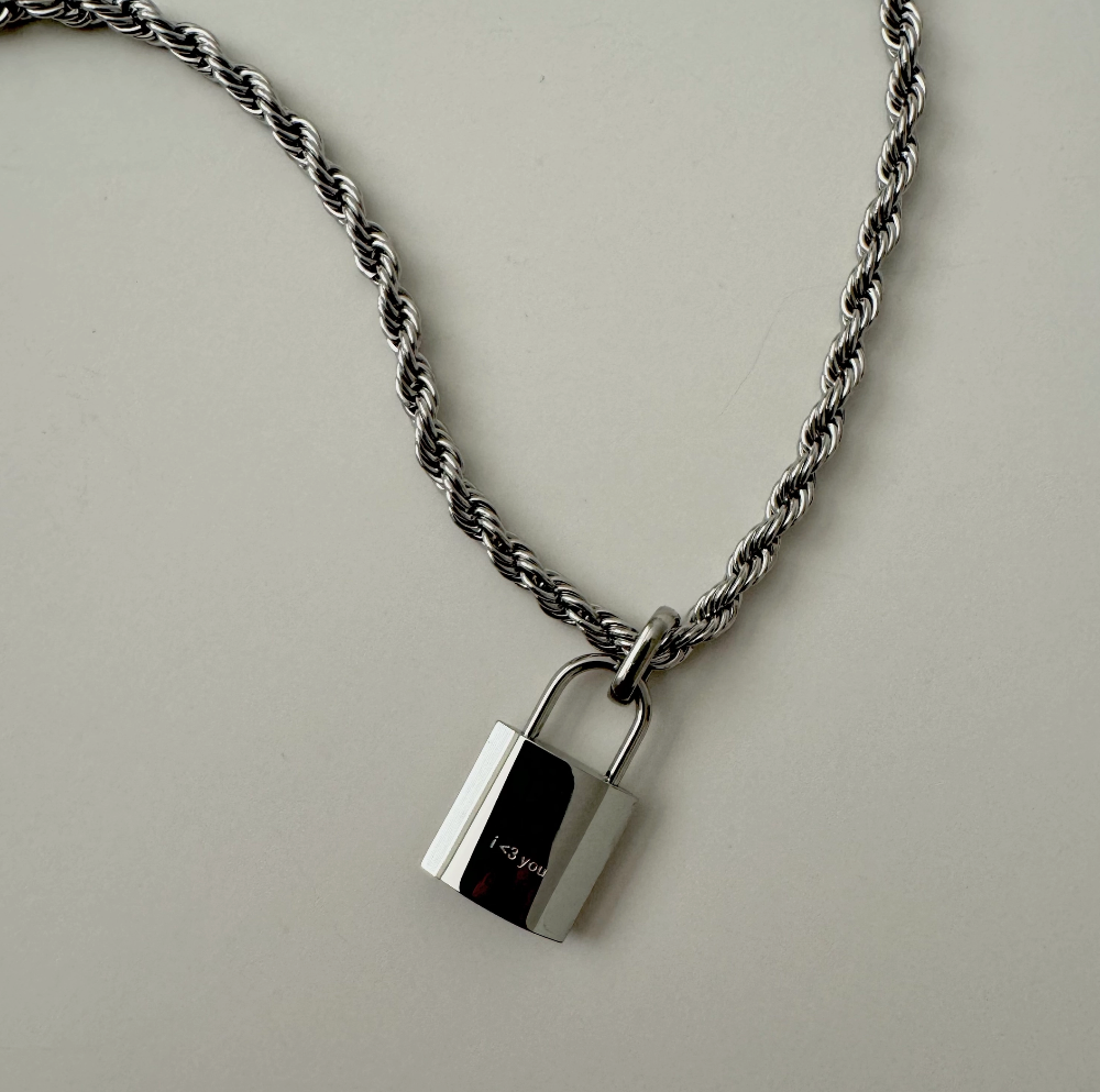 Love Lock Necklace- Silver|2096