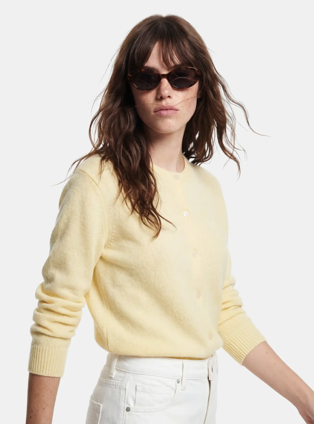Pieces - Butter Yellow Knit Cardigan|2947