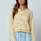 Blu Pepper -  Textured Button Up Sweater|580